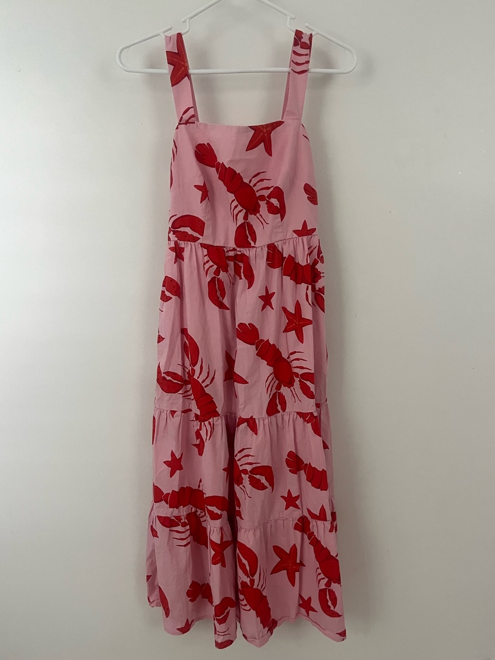 J. Crew Pink Sundress with Red Lobster Print